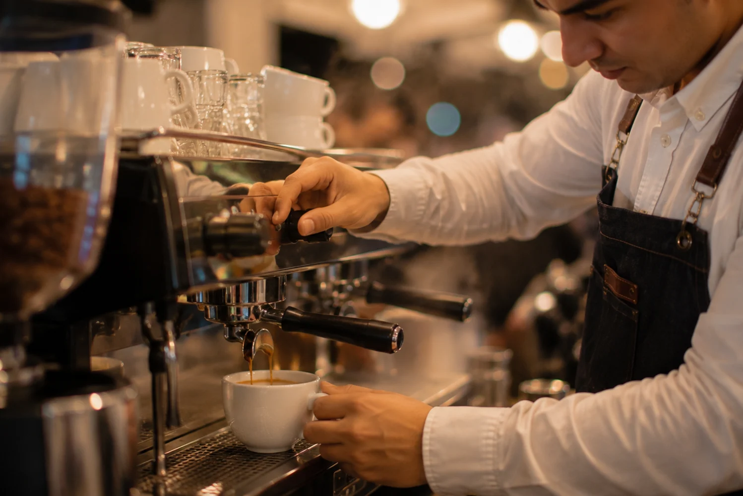 Barra de café montada para un evento corporativo en Bogotá